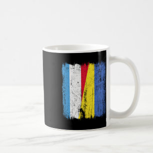 Taza De Café Luxemburgo Ucrania Media Bandera Luxemburgués Ucra