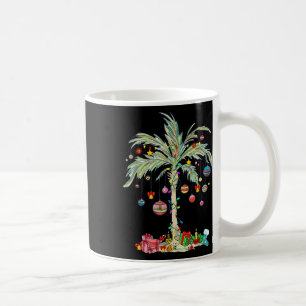 Taza De Café Luz de árbol de palma de Navidad hawaiano tropical