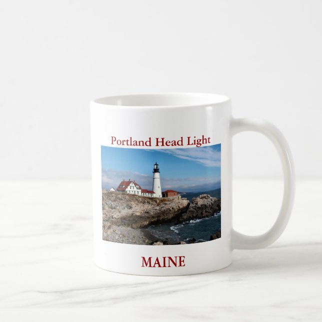 Taza De Café Luz de cabeza de Portland, Maine (Derecha)