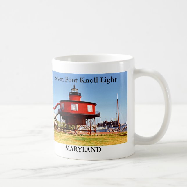 Taza De Café Luz de palmo de siete pies, Maryland Mug (Derecha)