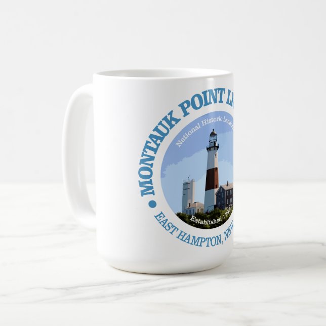 Taza De Café Luz de punto de Montauk (Anverso izquierdo)