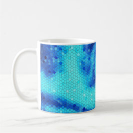 Taza De Café Luz Eterética En Un Mar Azul Profundo