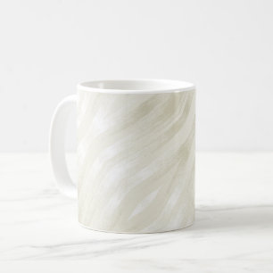 Taza De Café Luz noble texturizada beige y blanco