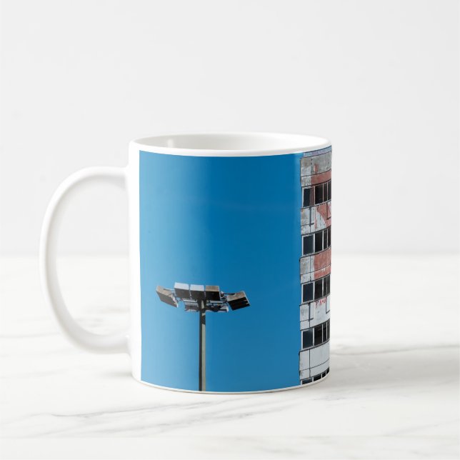 TAZA DE CAFÉ LUZ POSTAL GRIS Y NEGRO (Izquierda)