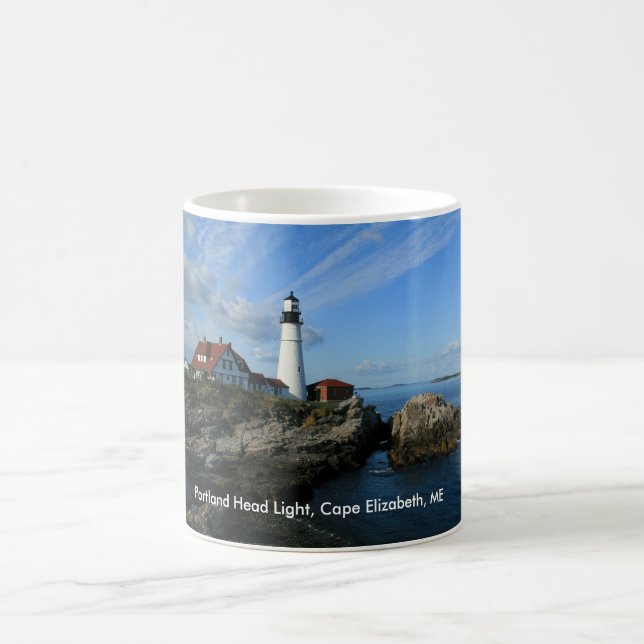 Taza De Café Luz principal de Portland, cabo Elizabeth, YO (Centro)