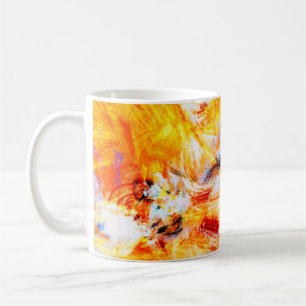 Taza De Café Luz solar. Resumen arte brillante multicolor hermo
