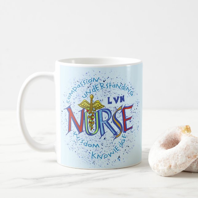 Taza De Café LVN Nurse Motto (Con donut)