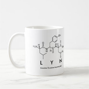 Taza De Café Lyn peptide name mug