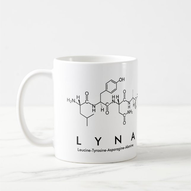 Taza De Café Lyna peptide name mug (Izquierda)