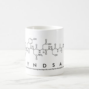 Taza De Café Lyndsay peptide name mug