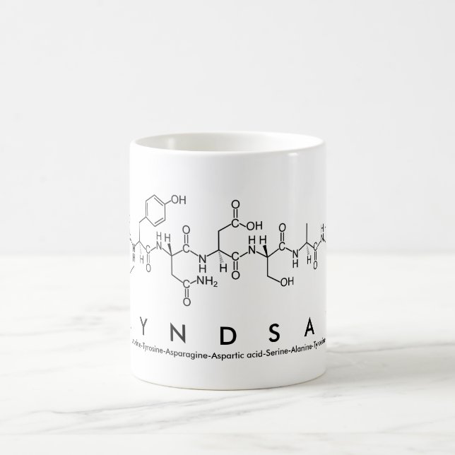 Taza De Café Lyndsay peptide name mug (Centro)
