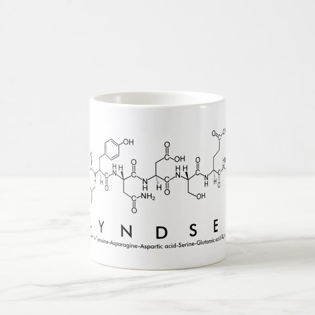 Taza De Café Lyndsey peptide name mug (Centro)