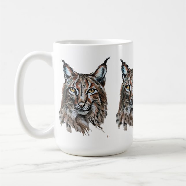 Taza De Café Lynx - Animal de Espíritu, Guía de Joga del Totema (Izquierda)