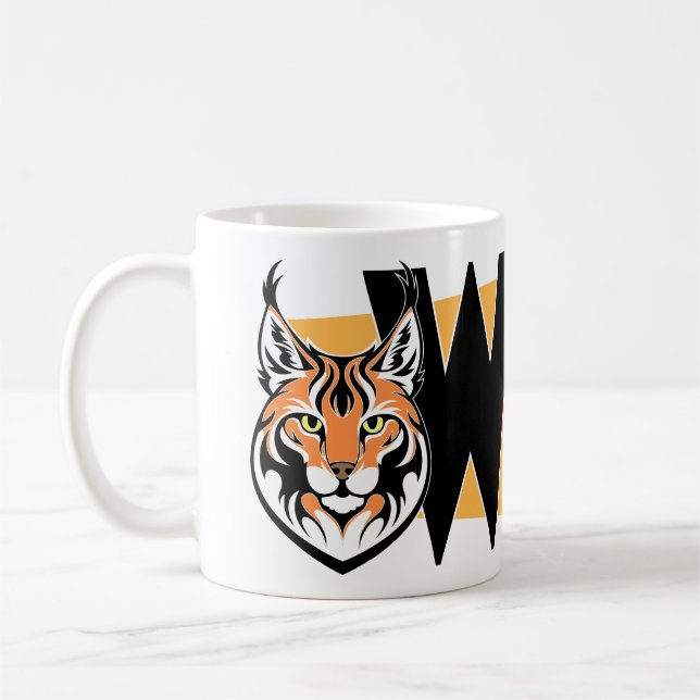 Taza De Café Lynx - Salvaje. Cuidado. Mirando (Izquierda)