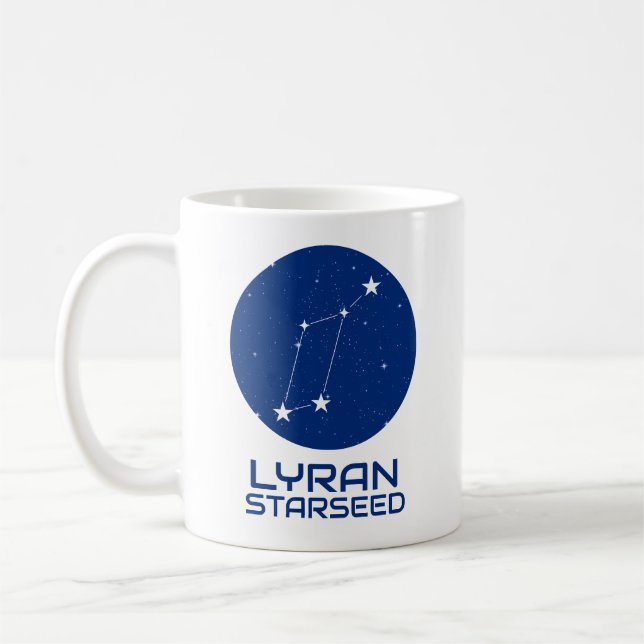 Taza De Café Lyran Starseme Mug - Lyra Constellation Design (Izquierda)