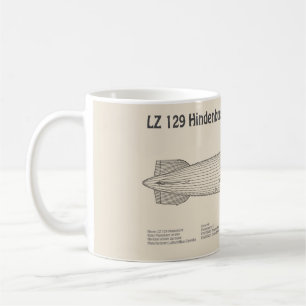 Taza De Café LZ 129 Hindenburg - Airship Blueprint Plans SD