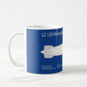 Taza De Café LZ 129 Hindenburg - Aviso Planes de Blueprint ABD