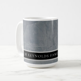 Taza De Café M Café Monograma de Yeso Gris Pizarra Toscano Pers