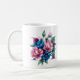 Taza De Café M Coffee Mug - Diseño floral para regalo