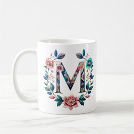 Taza De Café M Coffee Mug - Diseño floral para regalo