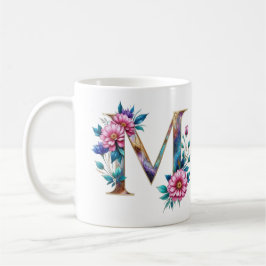 Taza De Café M Coffee Mug - Diseño floral para regalo