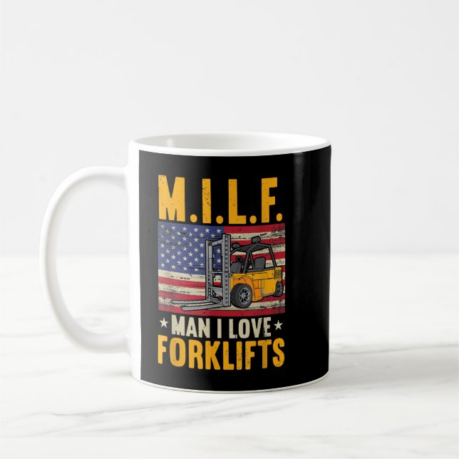 Taza De Café M.I.LF Man I Love Forklifts  (Izquierda)