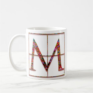 Taza De Café M "Ladrillos celtas" Personalizado Monograma Mugs