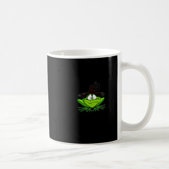 Taza De Café M Machusetts Whimsy Frog Witches Hat Halloween Wit (Derecha)