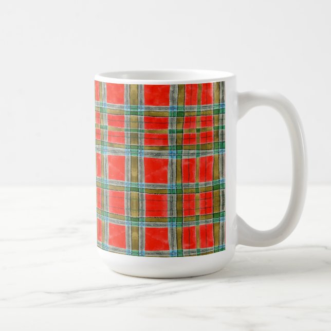 Taza De Café MAC BAIN TARTAN Tall White Mug (Derecha)