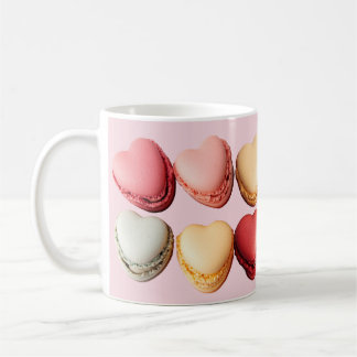 Taza De Café Macarones en forma de corazón Café Mug