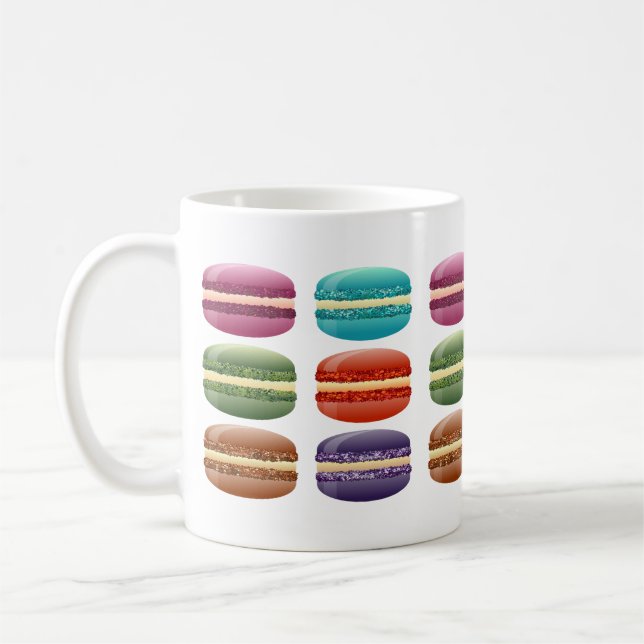 Taza De Café Macarons colorido (Izquierda)