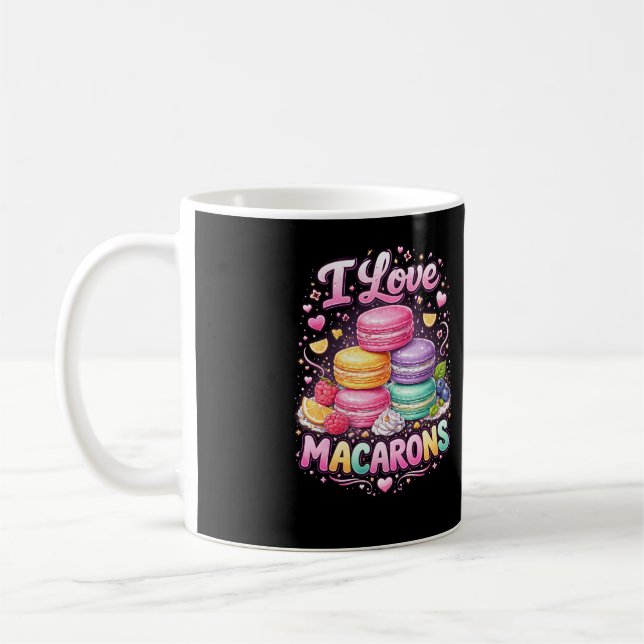 Taza De Café Macarons de Amor Dulce (Izquierda)