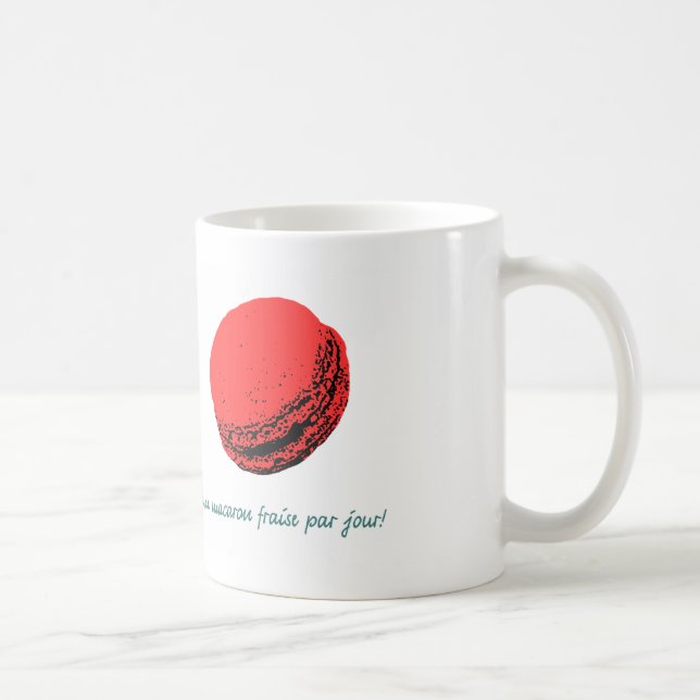 Taza De Café macaroon de fresa (Derecha)