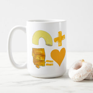 Taza De Café Macarrones de la pareja de comida clásica + queso