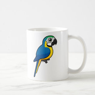 Taza De Café Macaw Azul-y-amarillo