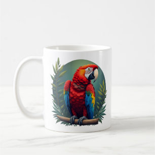 Taza De Café Macaw Parrot Coffee Mug - Pájaro tropical colorido