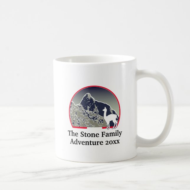 Taza De Café Machu Picchu personalizado de las antiguas montaña (Derecha)