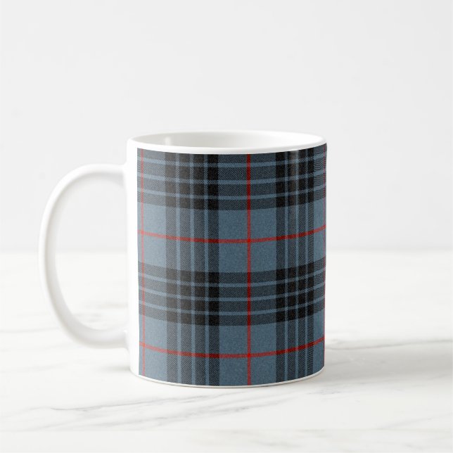 Taza De Café MacKay Blue Tartan Plaid Scottish Pattern (Izquierda)
