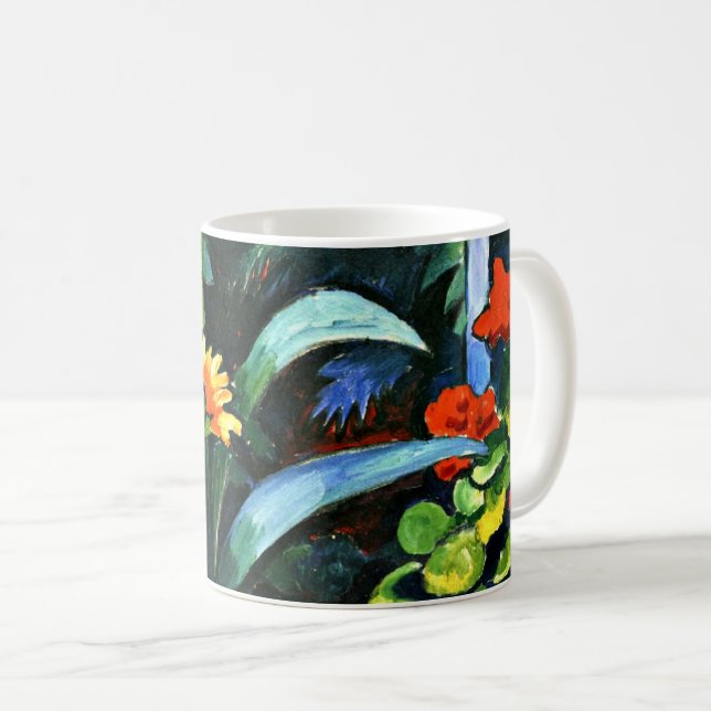 Taza De Café Macke - Flores en el jardín (Anverso derecho)