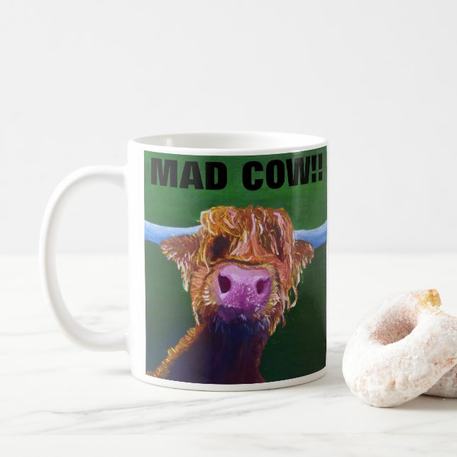 Taza De Café Mad Cow Mug (Con donut)
