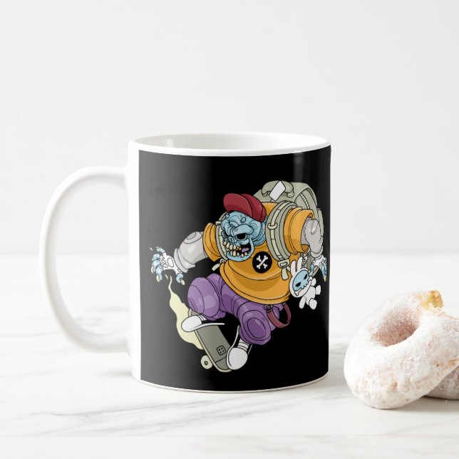 Taza De Café Mad Skater Coffee Mug (Con donut)