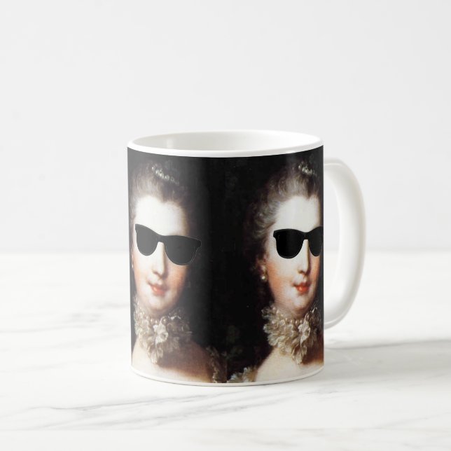 Taza De Café ♥ Madame de Pompadour with sunglasses crazy ♥ (Anverso derecho)