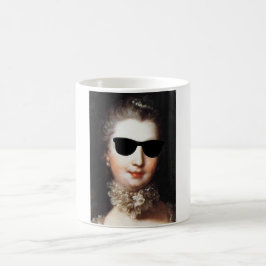 Taza De Café ♥ Madame de Pompadour with sunglasses crazy ♥
