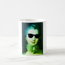 Taza De Café ♥ Madame de Pompadour with sunglasses crazy ♥