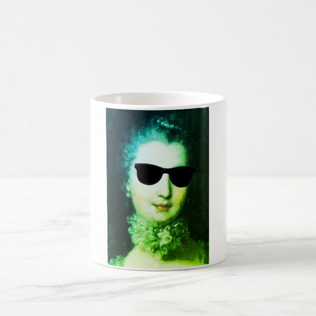 Taza De Café ♥ Madame de Pompadour with sunglasses crazy ♥ (Centro)