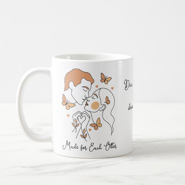 Taza De Café Made for each other , lineart (Izquierda)