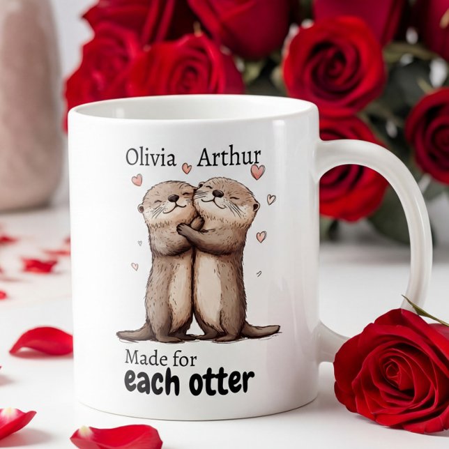 Taza De Café Made For Each Otter Funny Valentines Gift (Subido por el creador)