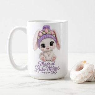 Taza De Café Made Of Pure Magic Cute Baby Bunny Pink Bodysuit