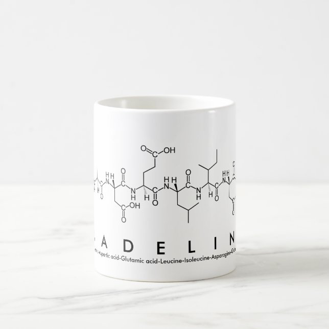 Taza De Café Madeline peptide nombre mug (Centro)