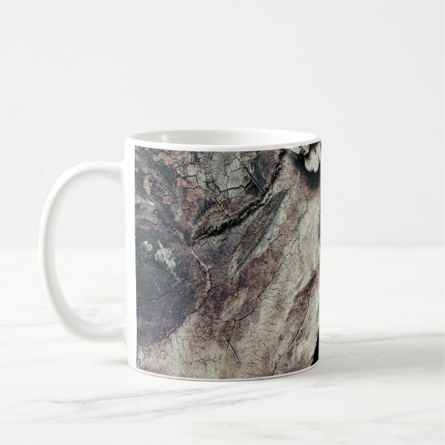 Taza De Café Madera de textura natural áspera (Izquierda)